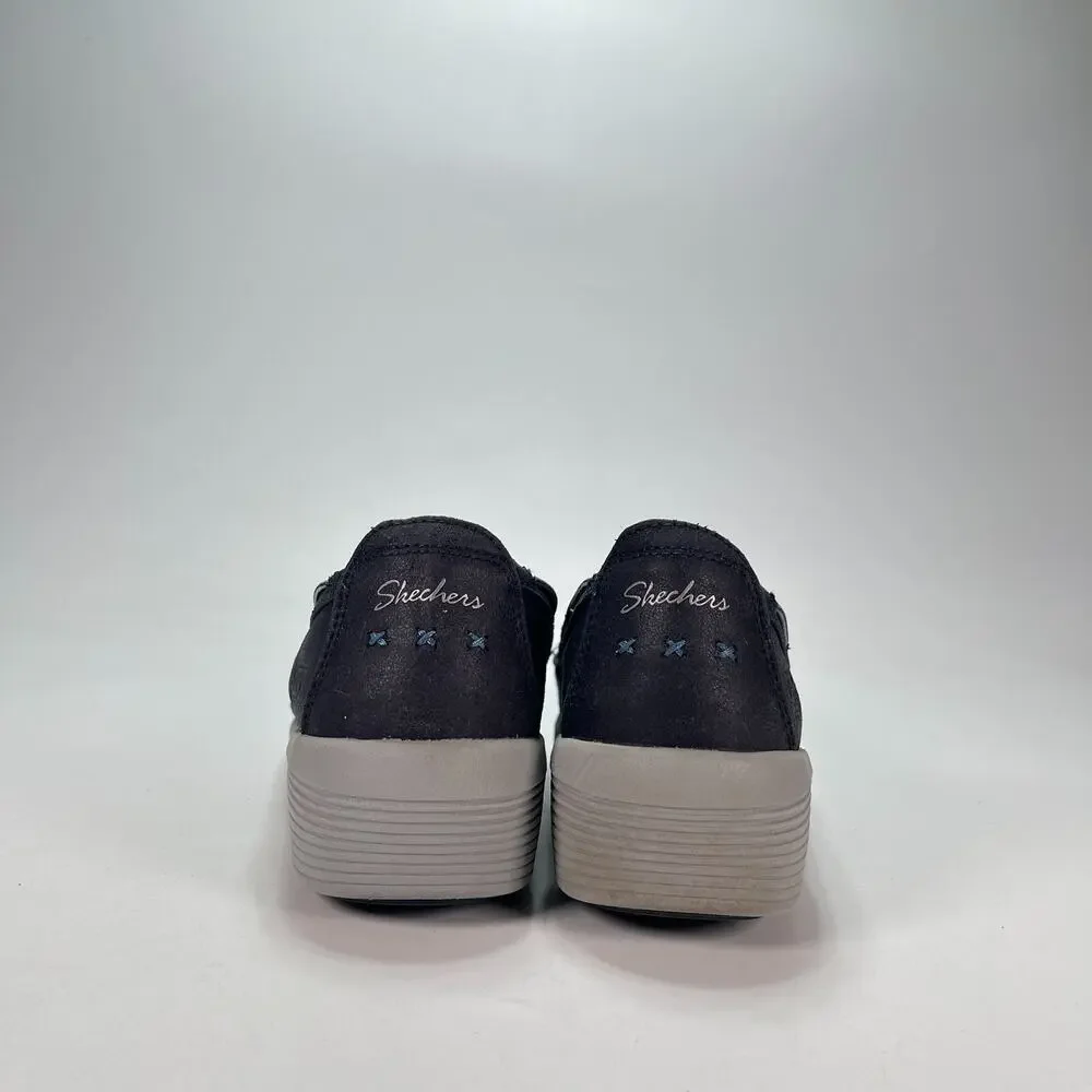 Skechers Arya Sail Me Navy Slip On Boat Loafers Shoes 23763 Women's Size 7.5